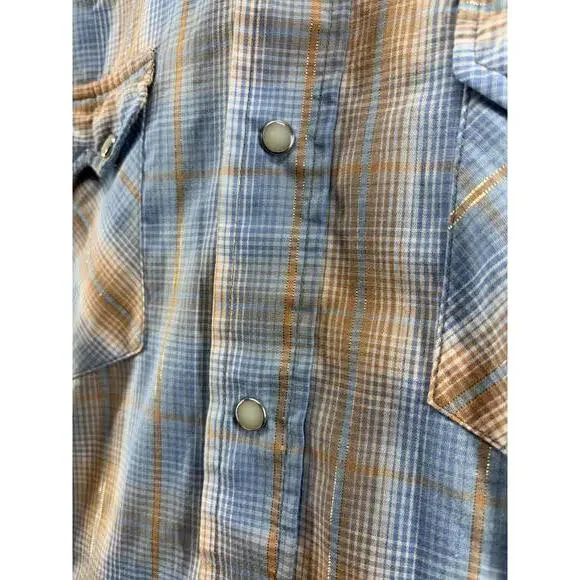 Vintage Dee Cee Pearlsnap Sawtooth Button Up Plaid Mens Size 17-35 - Picture 3 of 8